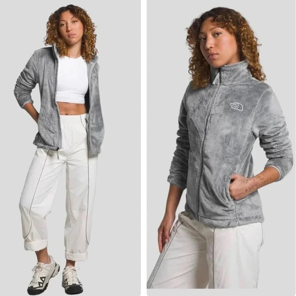 THE NORTH FACE | Women’s Osito Long Sleeve Raschel Fleece Gray Jacket Size S - Picture 1 of 10